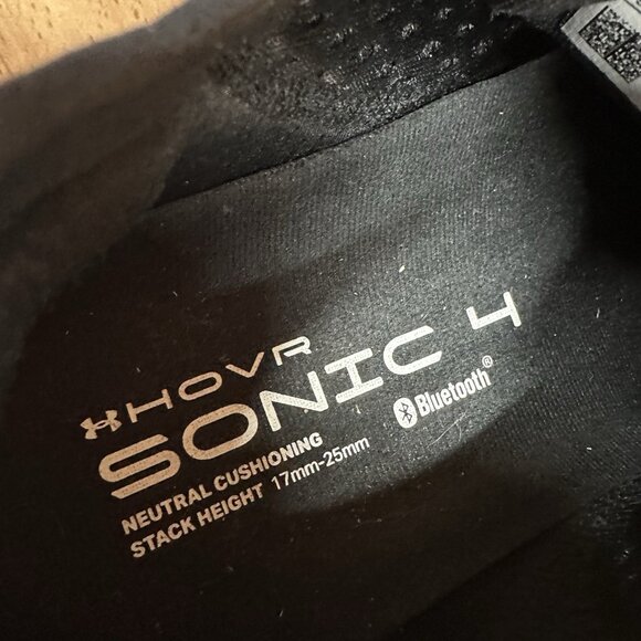 Under Armour UA HOVR Sonic 4 Reflective Camo Black Running Shoes Sz 9 Bluetooth - Picture 7 of 7